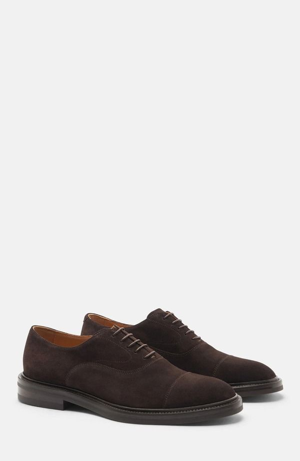 スカロッソ メンズ シューズ オックスフォード SCAROSSO Jacob Oxfords Brown Suede ブラウン