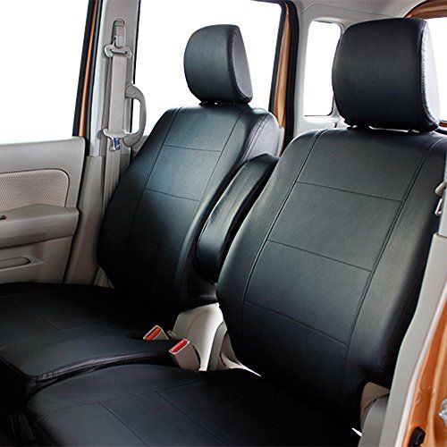 R★Trancess MK32S/MK42S スペーシア専用シートカバー フェイクレザー ブラック 10,650円