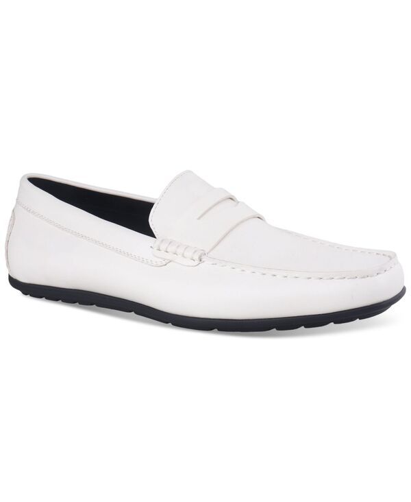 【送料無料】 アルファニ メンズ スリッポン・ローファー シューズ Mens Masonn SlipOn Penny Driving Loafers White Linen