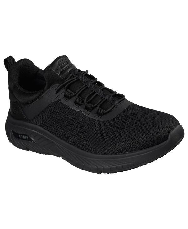 【送料無料】 スケッチャーズ メンズ スニーカー シューズ Mens Work Slip Resistant Arch Fit Crosser Rowynn Casual Work Sneakers