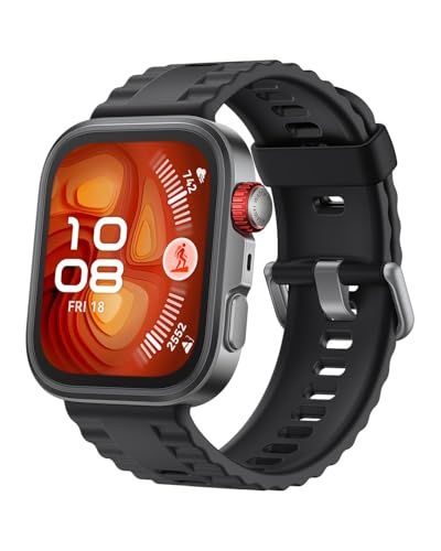 HUAWEI WATCH FIT 4 Pro スマートウォッチ 薄型軽量 ゴルフ機能 アウトドアに適した気圧計と測位システム 1.82インチ3000nitsディスプレイ サファイアガラス チタン合金ベゼル 10日間ロングバッテリー iOS/Android対ry