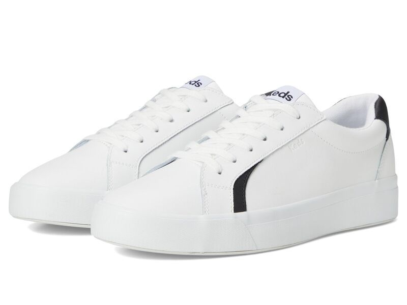 ケッズ レディース シューズ スニーカー レース Keds Pursuit Lace Up White Black Leather ホワイト