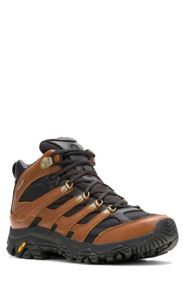メレル メンズ シューズ ブーツ・レインブーツ レザー Merrell Moab 3 Luxe Leather Waterproof Mid Hiking Boot Black Brown ブラック