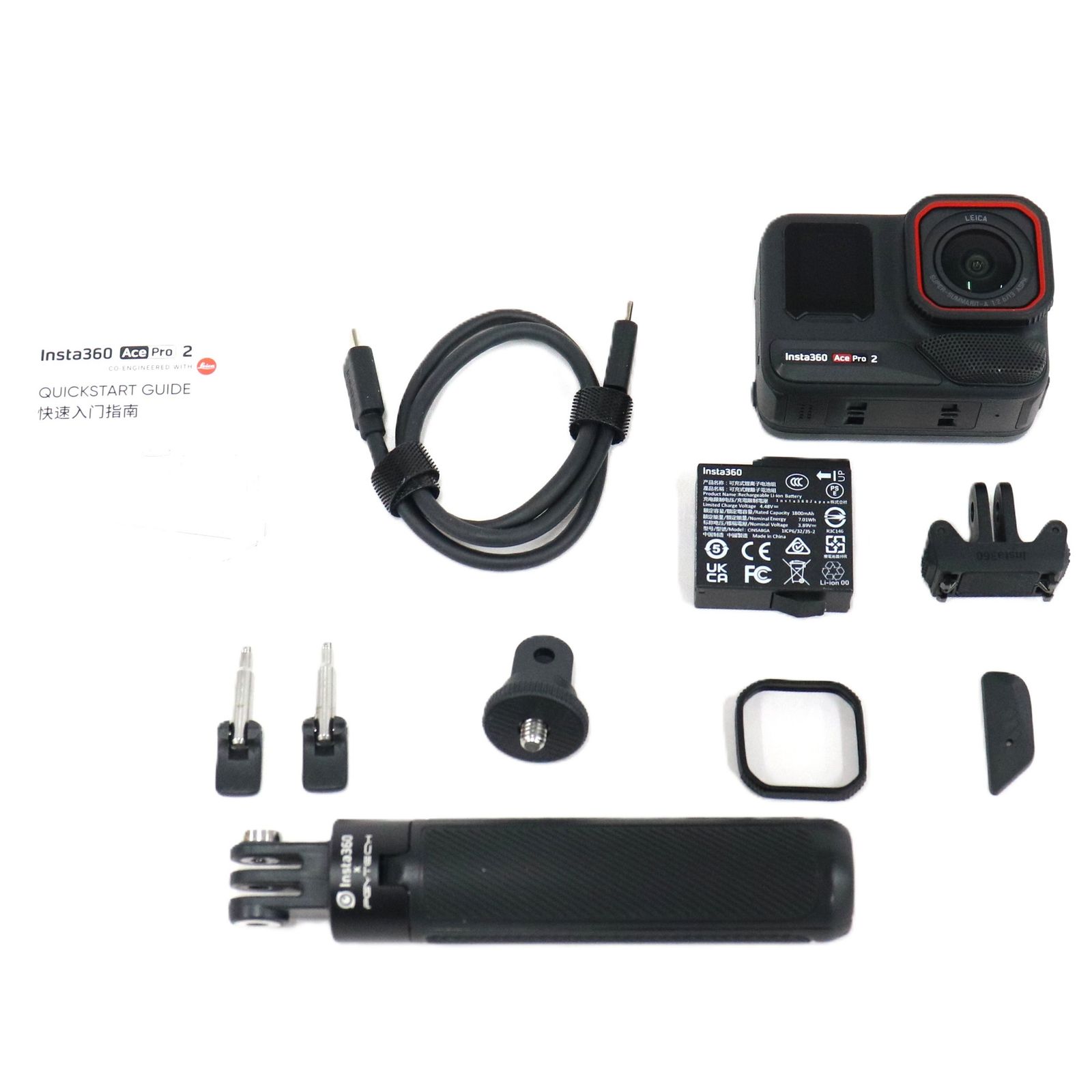 Insta360 Ace Pro 2 アクションカメラ ミニ見えない自撮り棒＋三脚セット insta360-ace-pro2-bk ミッドナイトブラック 整備済みアウトレット品 [良い(B)] 32,370円