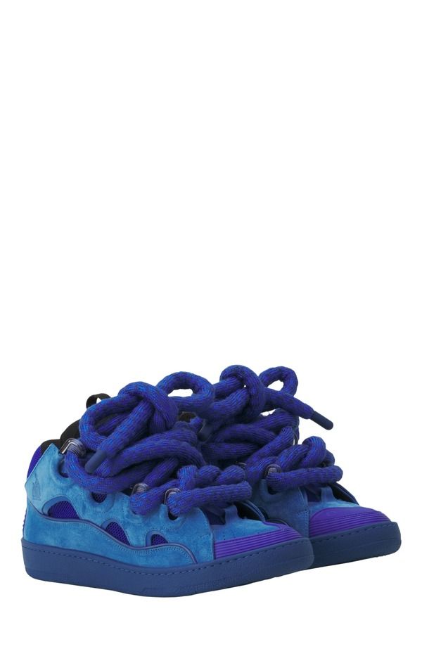 ランバン レディース シューズ スニーカー レース レザー Lanvin Curb Sneakers In Leather With Snake Laces BlueBlack ブラック ランバン レディース シューズ スニーカー レース レザー Lanvin Curb Sneakers In Leather With Snake Laces BlueBlack ブラック