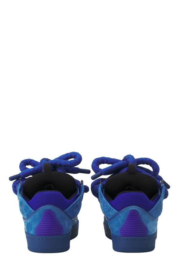 ランバン レディース シューズ スニーカー レース レザー Lanvin Curb Sneakers In Leather With Snake Laces BlueBlack ブラック ランバン レディース シューズ スニーカー レース レザー Lanvin Curb Sneakers In Leather With Snake Laces BlueBlack ブラック
