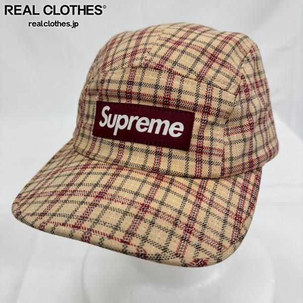 Supreme/シュプリーム【10AW】Plaid Camp Cap/プレイド キャンプ キャップ/帽子/タン
