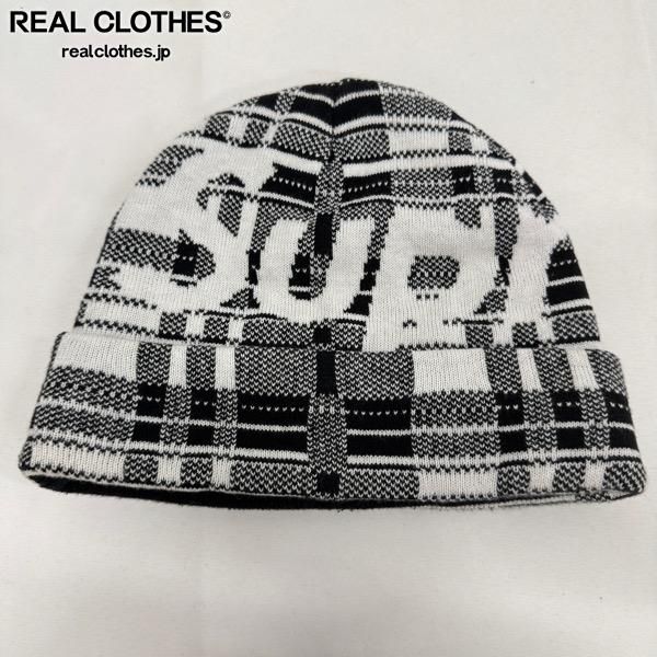 Supreme/シュプリーム【23AW】Big Logo Beanie White Plaid/ビッグ