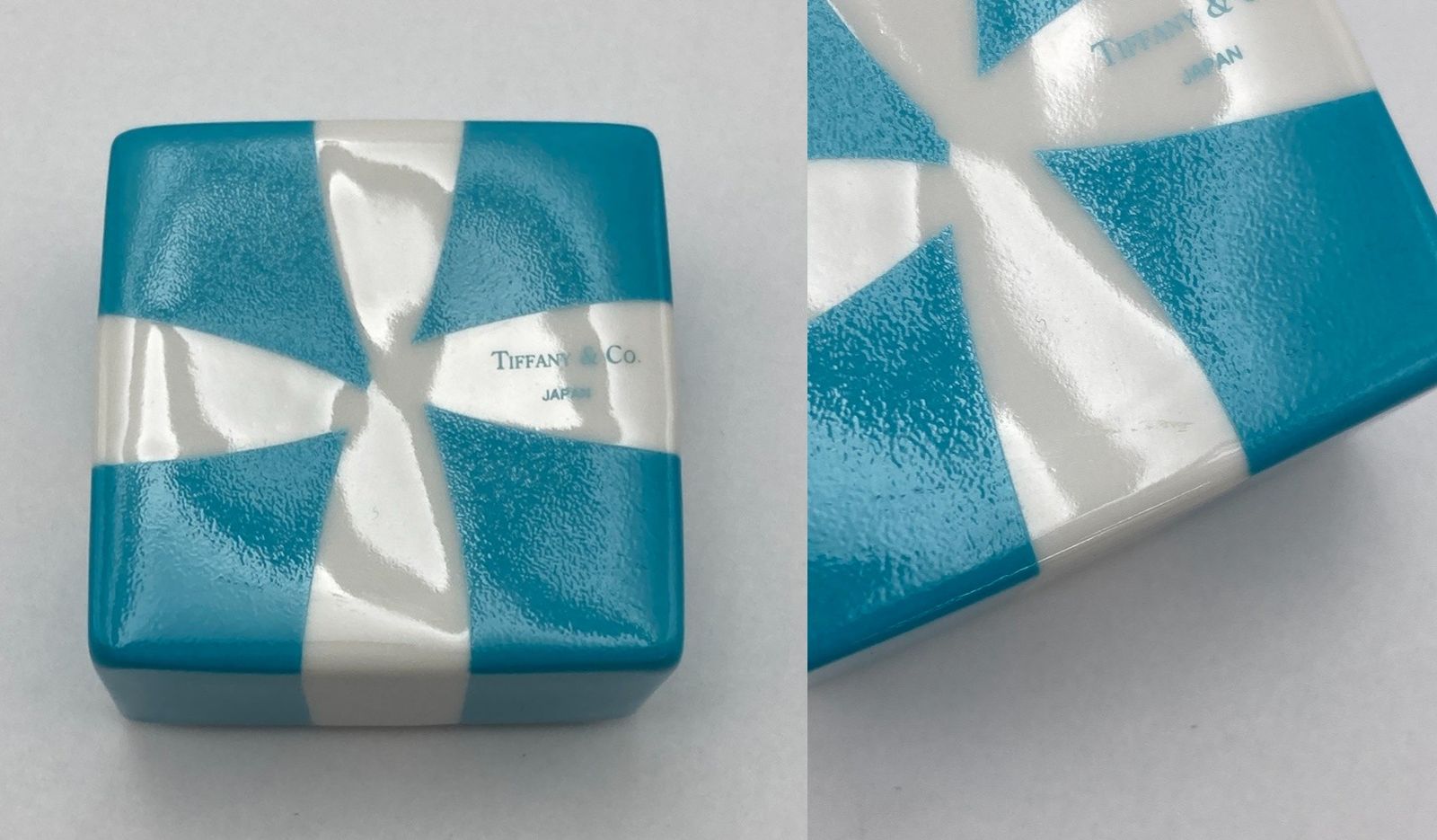 TIFFANY＆Co. ティファニー ミニブルーボウBOX 小物入れ 中古 D4