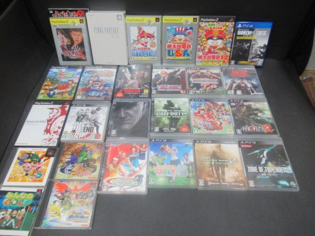 中古品 SONY ソニー プレイステーション ソフトまとめ売り PS PS2 PS3 PS4 FF10 桃鉄 バイオ コールオブデューティー みんなのGOLF ゲーム