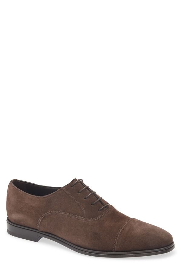 フェラガモ メンズ シューズ オックスフォード キャップ FERRAGAMO Boston Cap Toe Oxford Bark