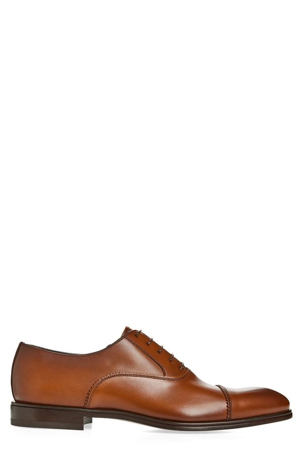 フェラガモ メンズ シューズ オックスフォード キャップ FERRAGAMO Boston Cap Toe Oxford Brown ブラウン