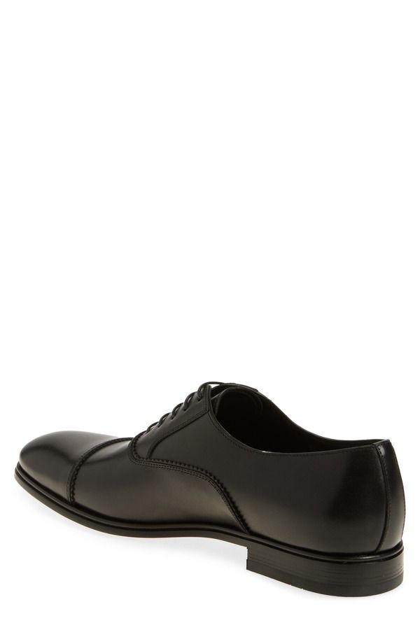 フェラガモ メンズ シューズ オックスフォード キャップ FERRAGAMO Boston Cap Toe Oxford Nero