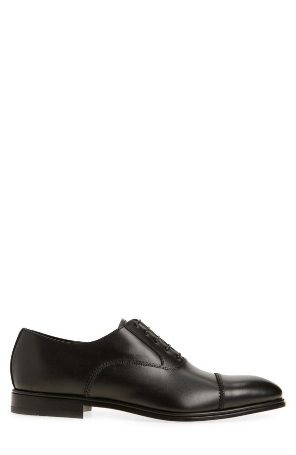 フェラガモ メンズ シューズ オックスフォード キャップ FERRAGAMO Boston Cap Toe Oxford Nero