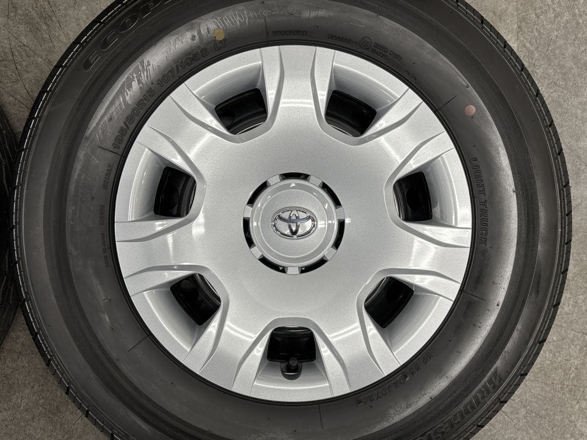 【2026年製 新車外し品】トヨタ 200 ハイエース 純正 15in 6J +35 PCD139.7 ブリヂストン エコピア RD613 195/80R15 LT レジアスエース 【2026年製 新車外し品】トヨタ 200 ハイエース 純正 15in 6J +35 PCD139.7 ブリヂストン エコピア RD613 195/80R15 LT レジアスエース