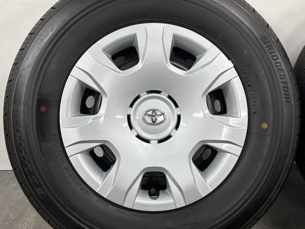 【2026年製 新車外し品】トヨタ 200 ハイエース 純正 15in 6J +35 PCD139.7 ブリヂストン エコピア RD613 195/80R15 LT レジアスエース 【2026年製 新車外し品】トヨタ 200 ハイエース 純正 15in 6J +35 PCD139.7 ブリヂストン エコピア RD613 195/80R15 LT レジアスエース