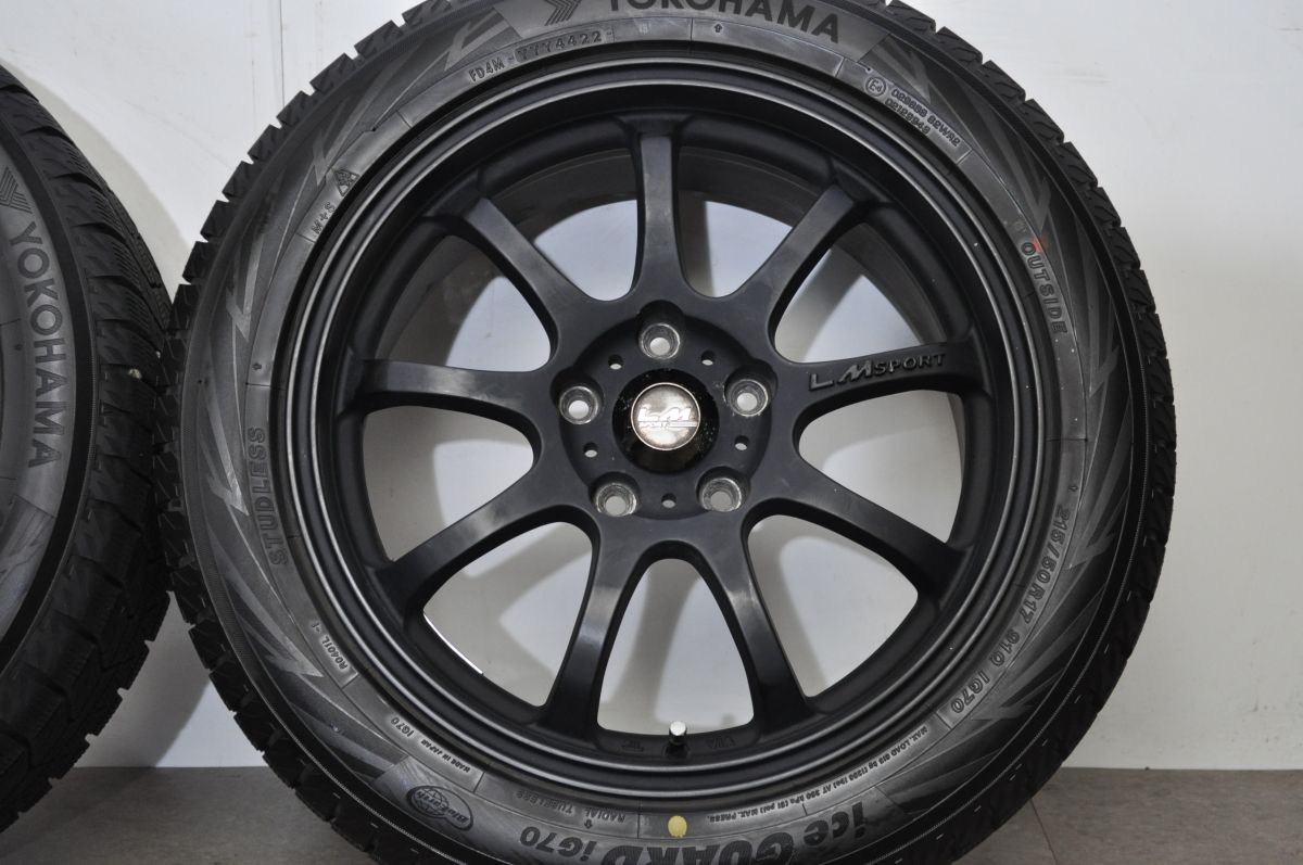 バリ溝】LMSport 17in 7.5J +50 PCD114.3 アイスガードiG70 215/50R17
