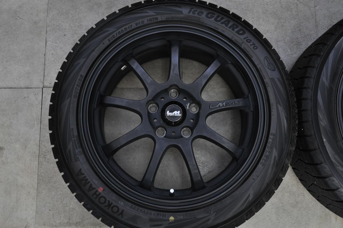 バリ溝】LMSport 17in 7.5J +50 PCD114.3 アイスガードiG70 215/50R17