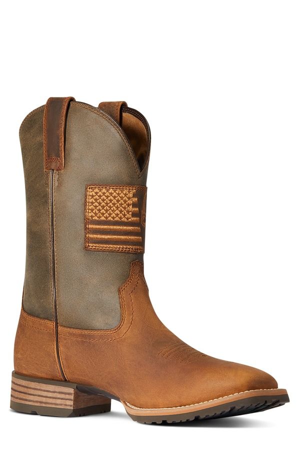 アリアト メンズ シューズ ブーツ・レインブーツ Ariat Hybrid Patriot Country Western Boot Casper Brown Cave Tan ブラウン
