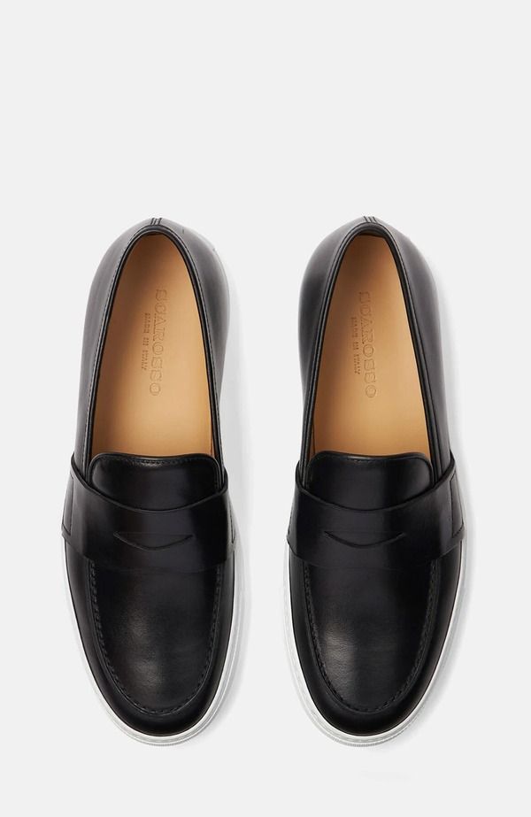 スカロッソ メンズ シューズ スニーカー SCAROSSO Alberto Sneakers Black Calf ブラック スカロッソ メンズ シューズ スニーカー SCAROSSO Alberto Sneakers Black Calf ブラック