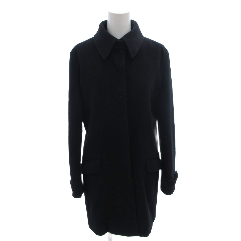 ポールスミス ブラック Paul Smith BLACK ステンカラーコート アンゴラ 42 黒 ブラック 無地 長袖 レギュラーカラー /TL ■ECE006