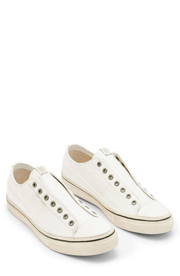 ジョンバルベイトス メンズ シューズ スニーカー レース John Varvatos Laceless Low Top Sneaker White ホワイト