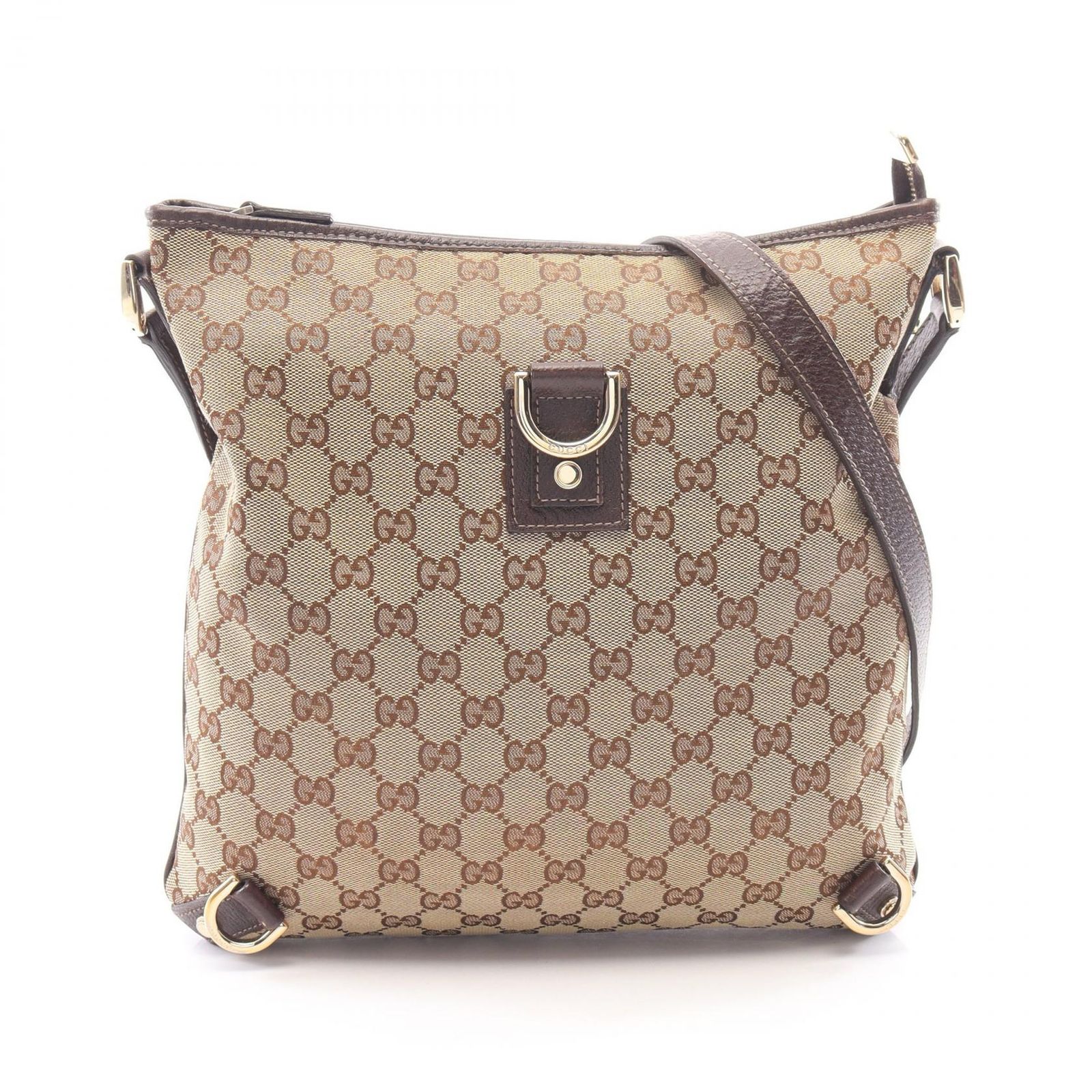 グッチ GUCCI ショルダーバッグ アビー GGキャンバス 131326 ベージュ/ダークブラウン キャンバス レザー アビー ショルダーバッグ レディース Used B