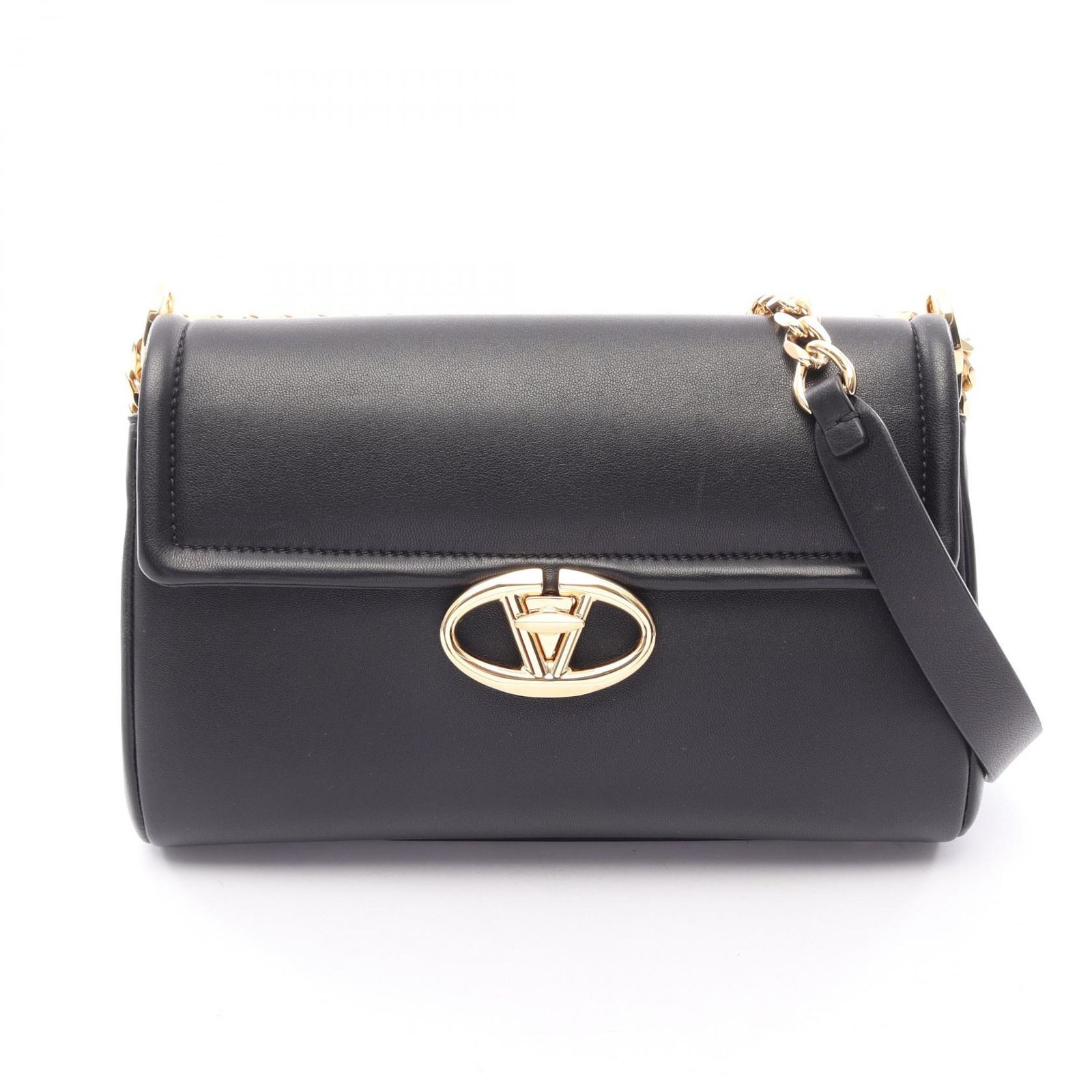 ヴァレンティノ・ガラヴァーニ Valentino Garavani ショルダーバッグ Vロゴ デラックス 5W0B0Q63ZFJ0NO ブラック レザー Vロゴ チェーンショルダー レディース Used A