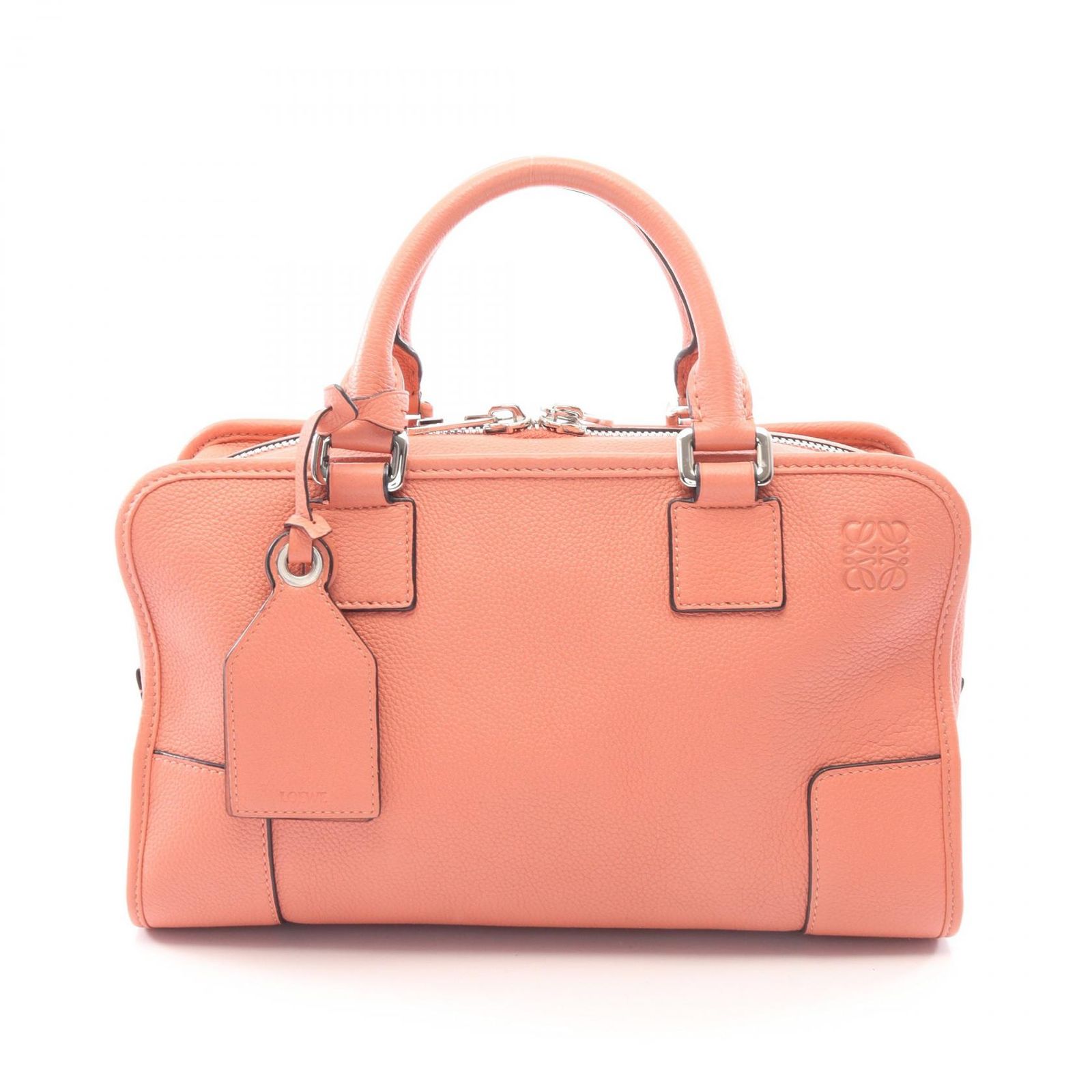 ロエベ LOEWE ハンドバッグ アマソナ28 352.12.N03 サーモンピンク レザー アマソナ28 レディース Used B