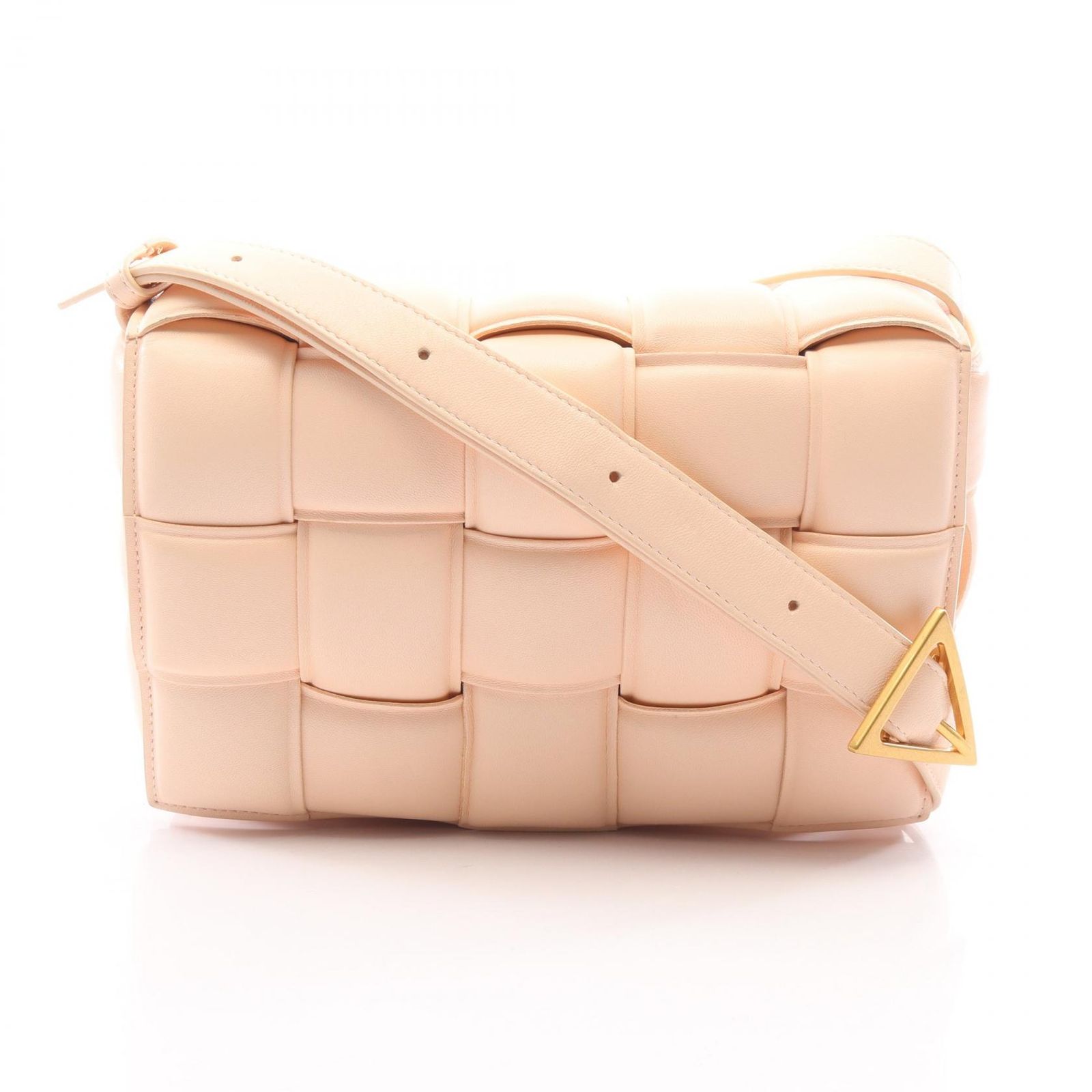 ボッテガヴェネタ BOTTEGA VENETA ショルダーバッグ パデット カセット イントレチャート ベビーピンク レザー マキシイントレチャート パデッド カセット ショルダーバッグ
