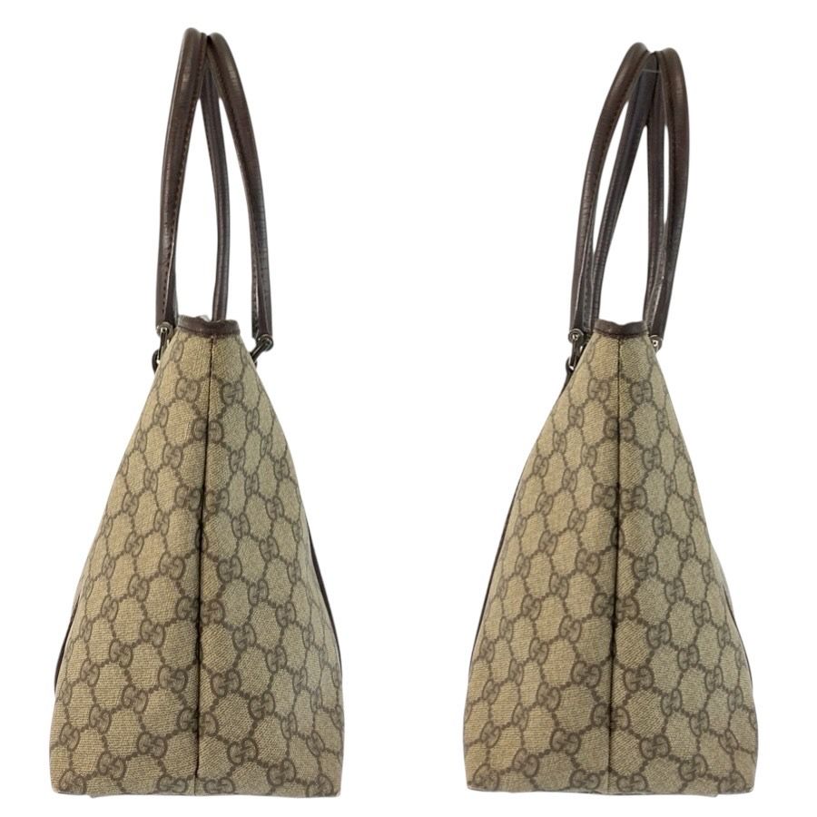 GUCCI グッチ ベージュ ブラウン GGスプリームキャンバス/レザー