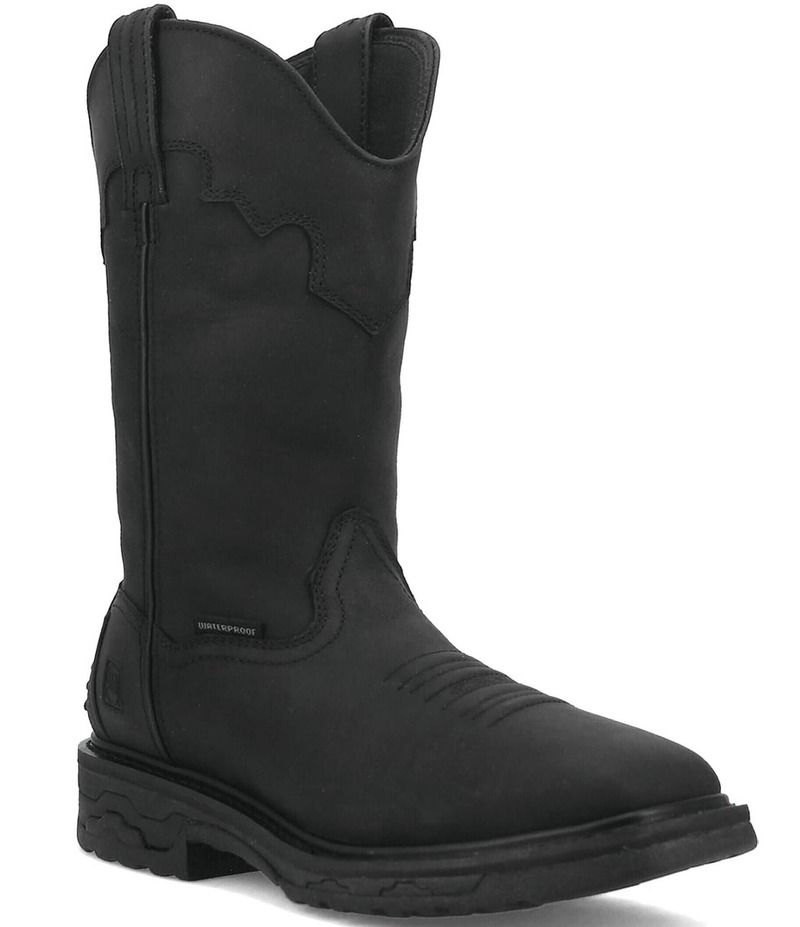 ダンポスト メンズ シューズ ブーツ・レインブーツ レザー Dan Post Mens Blayde 11 Waterproof Leather Square Toe Work Boots Black