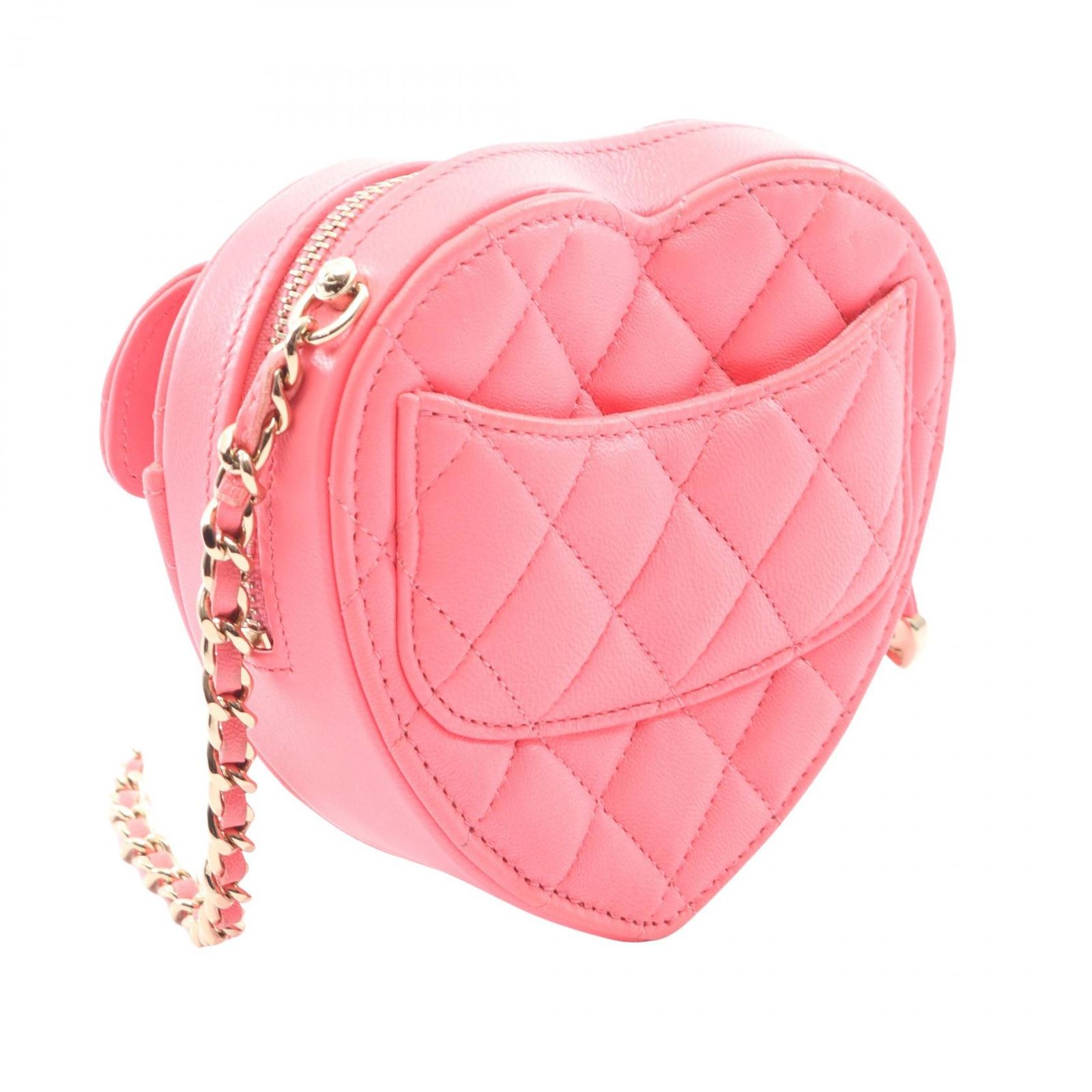 シャネル CHANEL ショルダーバッグ ハート チェーン クラッチ バッグ 