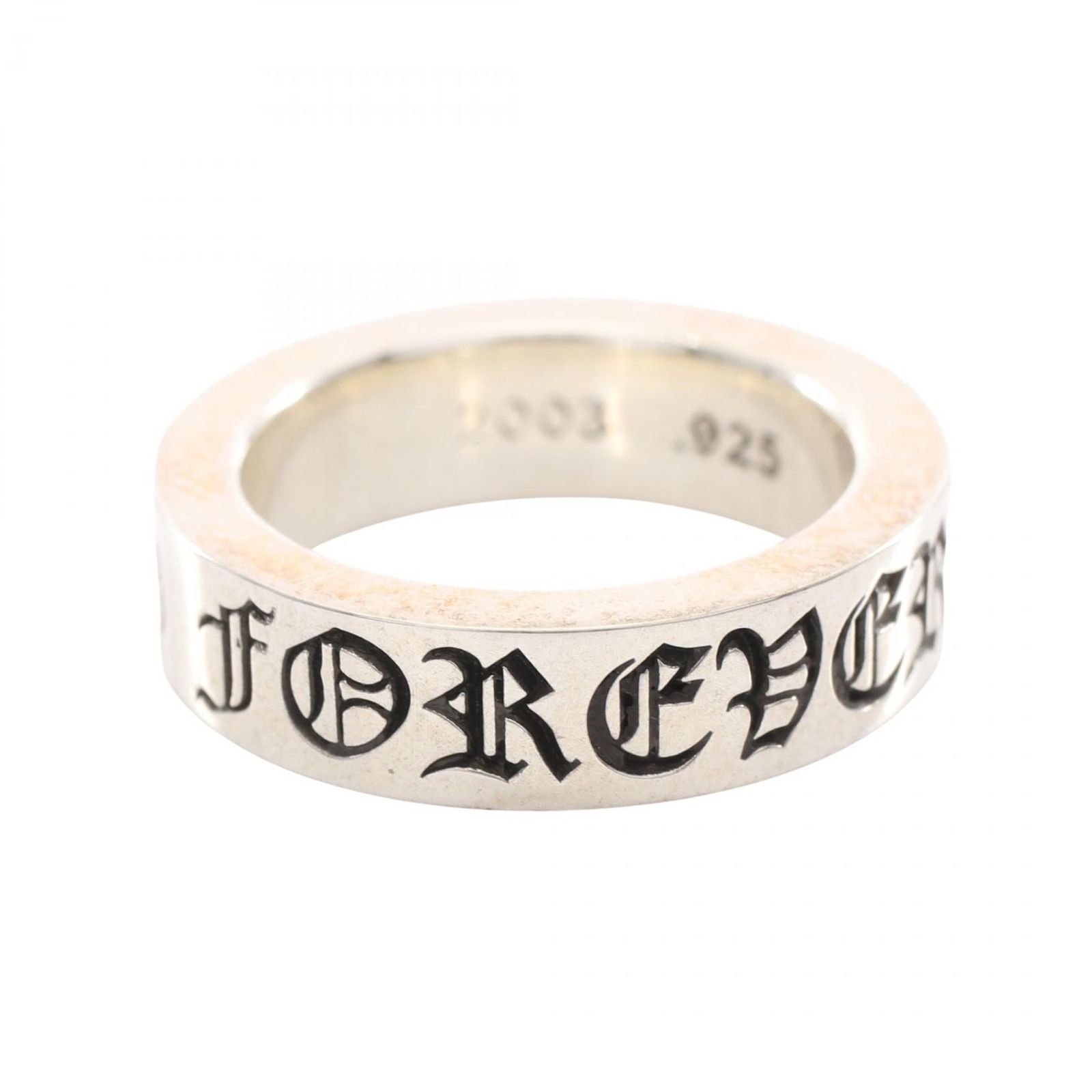 クロムハーツ CHROME HEARTS リング・指輪 SPACER RING 6mm CH FOREVER スペーサーリング シルバー925 スペーサーリング メンズ Used A
