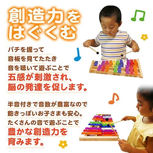 【新品】鉄琴 20音（半音付き） グロッケン 子供用 知育 楽器 玩具 エミュール 7ce76907
