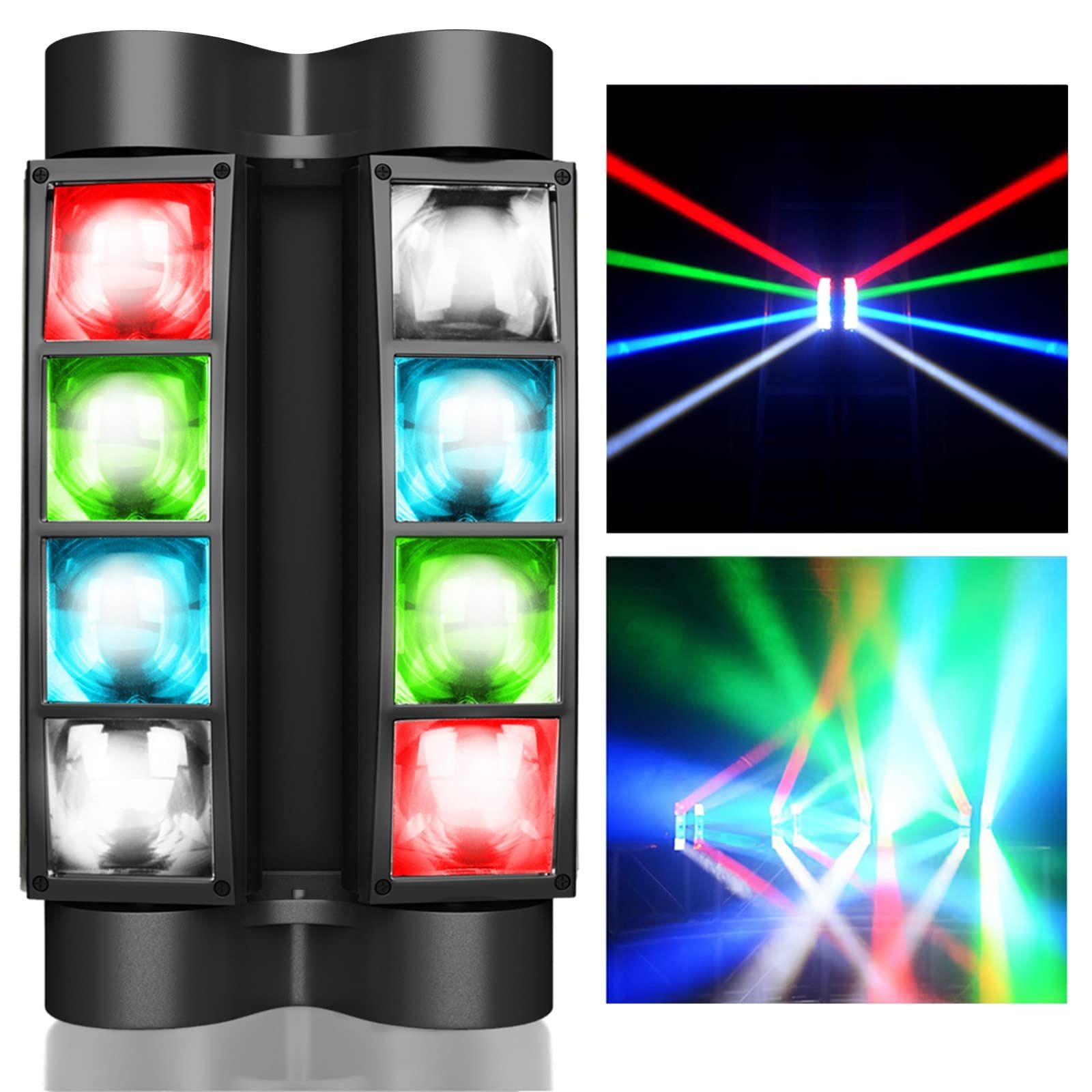 【新品】ステージライト 8x3W RGBW LED 舞台照明 ディスコライト ステージ照明 DMX512 7/13CH DJ disco light for party 回転可能 高輝度 音声連動 舞台/演出/結婚式/パーティー/カラオケ/ク 1b73653b