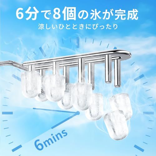 【新品】製氷機 家庭用 高速製氷 最短6分 自動洗浄機能 氷つくり機 2種類氷サイズ 1.5L 大容量水タンク 透明窓 小型 高速製氷機 水不足提示 コンパクト 静音 ポータブル ホワイト IM12 f7a0bbc7