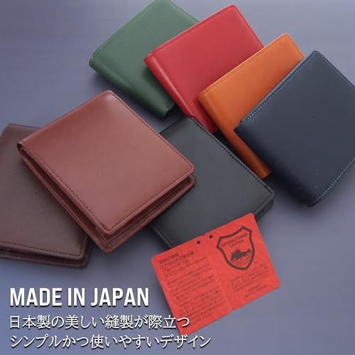 【新品】栃木レザー 財布 メンズ 二つ折り マチ付き 本革 日本製 革製コースター付き 札入れ 多収納 TGS-5533 (black) 9f7c0aed