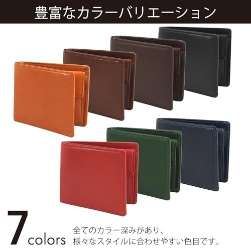 【新品】栃木レザー 財布 メンズ 二つ折り マチ付き 本革 日本製 革製コースター付き 札入れ 多収納 TGS-5533 (black) 9f7c0aed