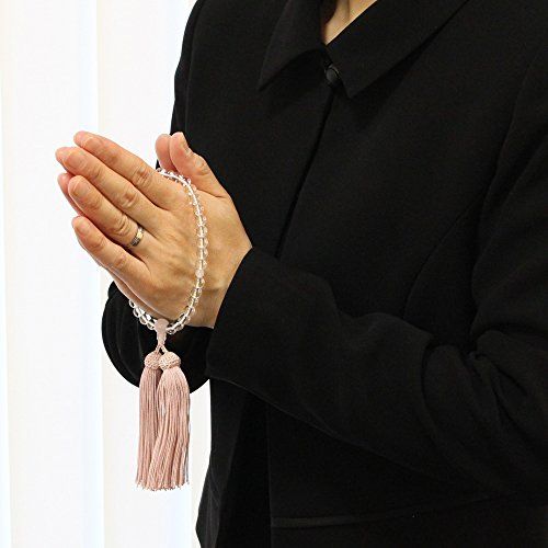 【新品】≪ペア数珠≫ 数珠 男性用（22玉 縞黒檀 青虎目石 正絹房）・数珠 女性用（約7ミリ 本水晶 ローズクォーツ 正絹房）ペアセット 念珠 念誦 略式 法事 葬儀 葬式 法要 天然石 夫婦お揃い ギフト 数珠袋プレゼント！ 5ba39b82
