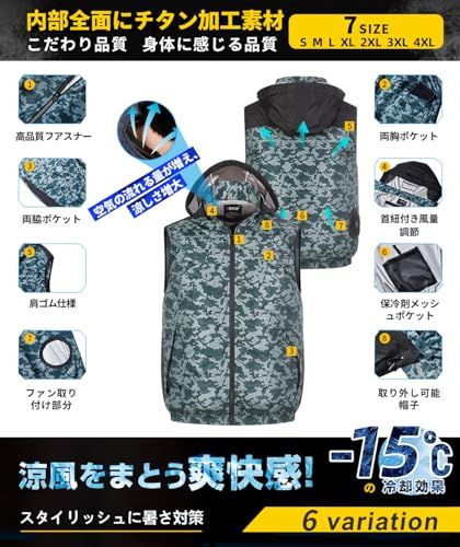 【新品】ファンバッテリー セット XLサイズ 超高出力48V 空調作業服 20V~48V 大風量 調節可能 ファン付きベスト遮熱-18℃ 大容量 急速充電器付き 暑さ対策 2a4c3db5 【新品】ファンバッテリー セット XLサイズ 超高出力48V 空調作業服 20V~48V 大風量 調節可能 ファン付きベスト遮熱-18℃ 大容量 急速充電器付き 暑さ対策 2a4c3db5