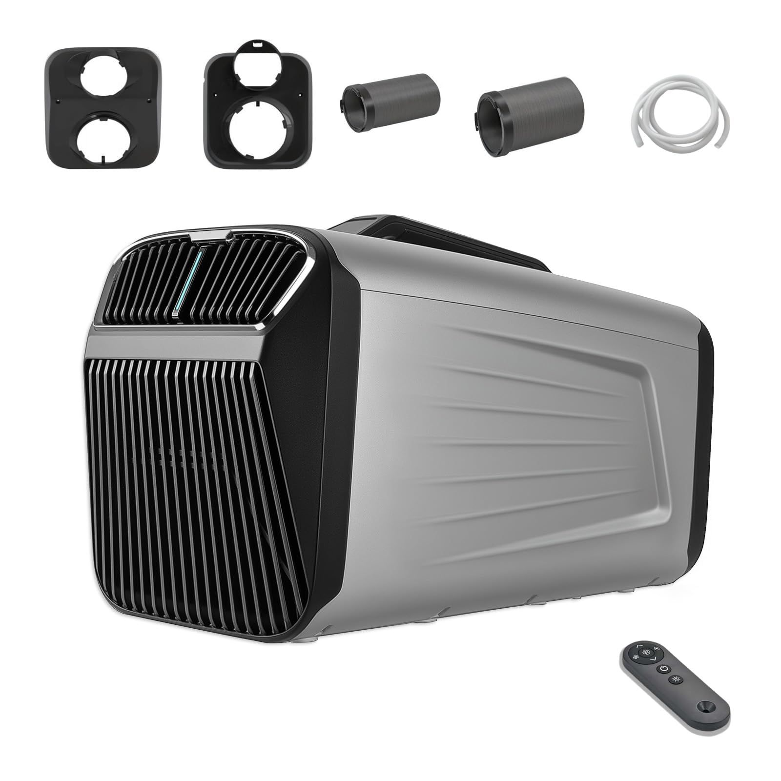 【新品】ポータブルエアコン 5200BTU 移動式スポットクーラー AC100V 50/60Hz対応 強力冷房 除湿 静音 コンパクト設計 遠隔操作可能 双ダクト付き・持続循環冷却 車中泊 キャンプ キャンプ ペット用 工場 コンサート アウ 559b91cc