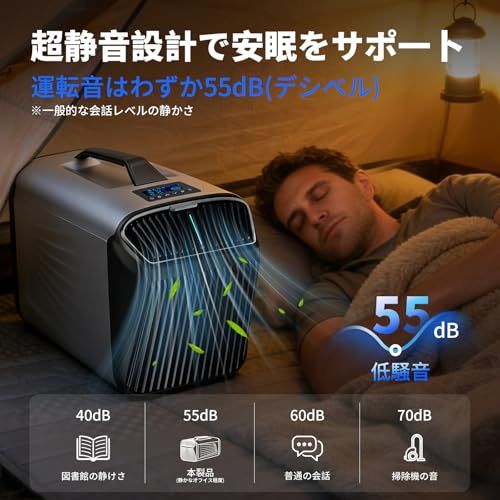 【新品】ポータブルエアコン 5200BTU 移動式スポットクーラー AC100V 50/60Hz対応 強力冷房 除湿 静音 コンパクト設計 遠隔操作可能 双ダクト付き・持続循環冷却 車中泊 キャンプ キャンプ ペット用 工場 コンサート アウ 559b91cc