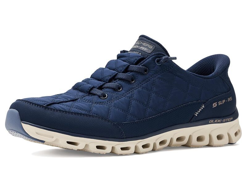 スケッチャーズ レディース シューズ スニーカー Skechers GlideStep At Ease Cozy Fit Hands Free SlipIns Navy ネイビー