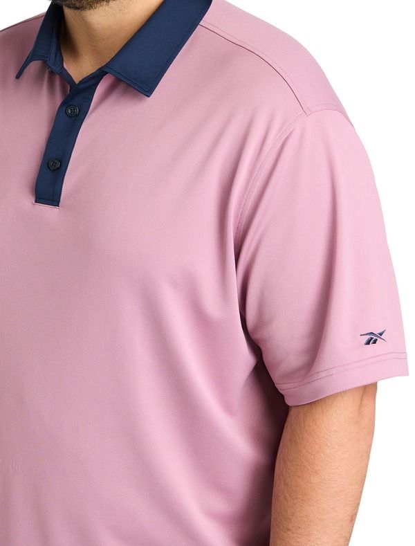リーボック メンズ トップス ポロシャツ トール コントラスト Reebok Big Tall Contrast Solid Polo Shirt Berry Chill
