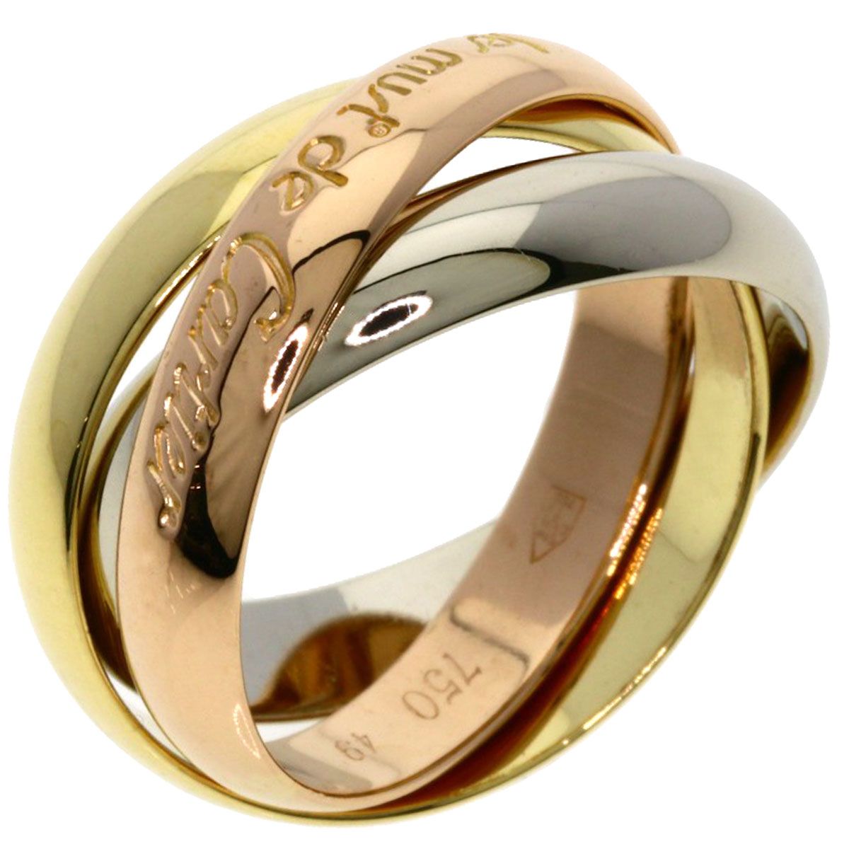 CARTIER カルティエ トリニティ #49 リング・指輪 K18YG K18PG K18WG