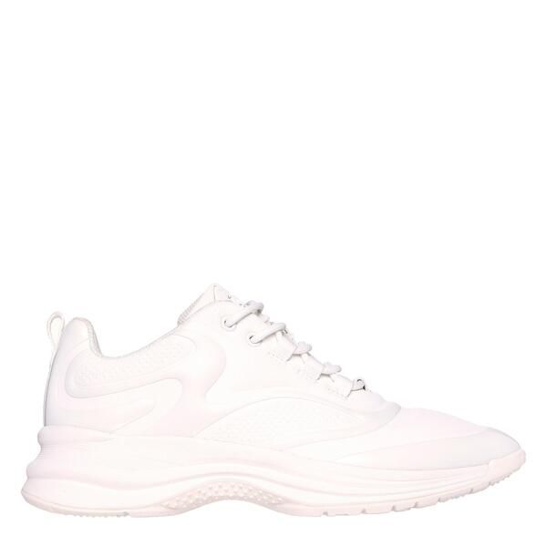 スケッチャーズ レディース シューズ スニーカー Skechers Glossed Hot Melt Embossed Neoprene LowTop Trainers Womens White ホワ