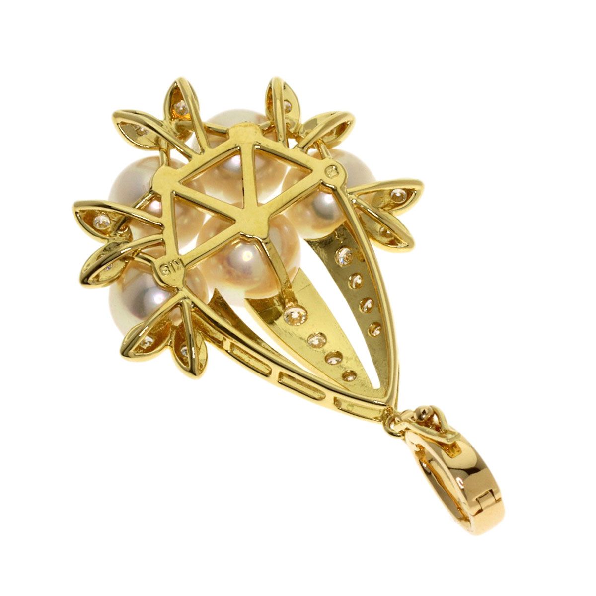 MIKIMOTO ミキモト パール 真珠 ダイヤモンド ペンダントトップ K18YG レディース [中古]