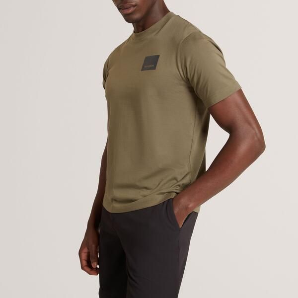 テッドベーカー メンズ トップス Tシャツ ロゴ グラフィック Ted Baker Ted Baker SS Box Graphic Logo Tee Khaki カーキ