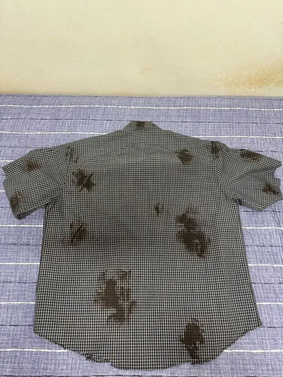 stu ペインティング CHECK シャツ L